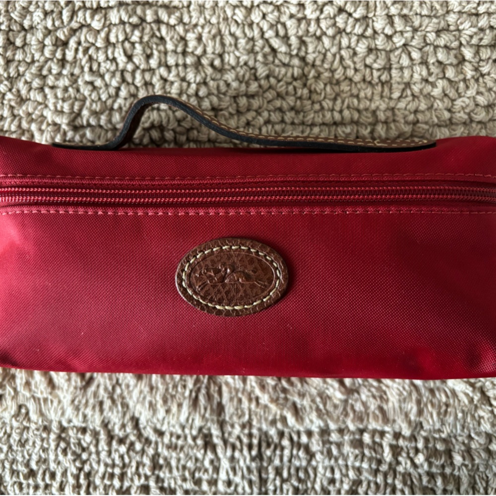 Longchamp Red Cosmetic Bag